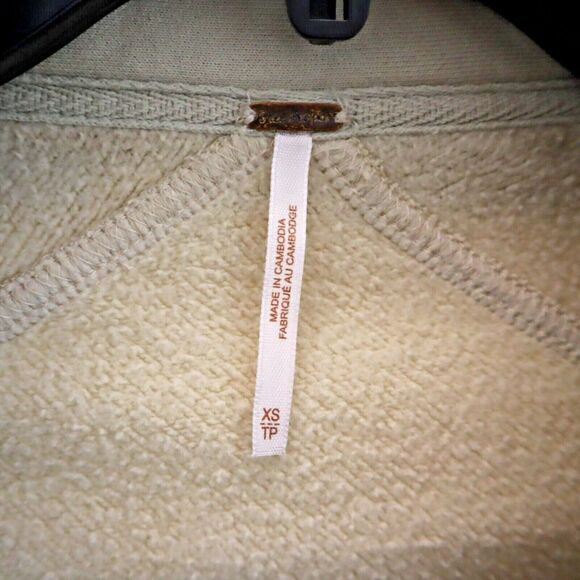 Free People OB1226826 Women's Sz XS Beige Jordan Soft Shell Coat Jacket $128 - Picture 6 of 9